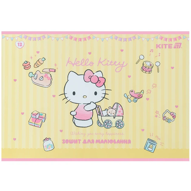 Набір альбомів для малювання Kite Hello Kitty 12 аркушів A4 на скобі 20 шт (HK25-241-1) - Фото 5 Набір альбомів для малювання Kite Hello Kitty 12 аркушів A4 на скобі 20 шт (HK25-241-1) - зображення 5