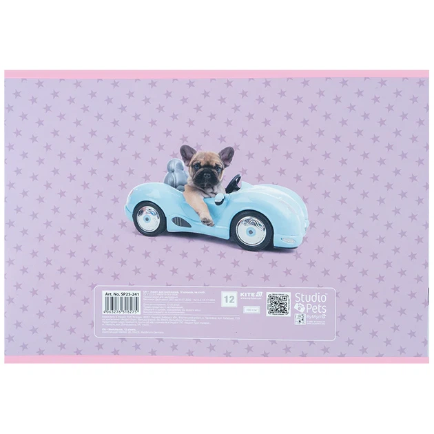 Набір альбомів для малювання Kite Studio Pets 12 аркушів A4 на скобі 20 шт (SP25-241) - зображення 6