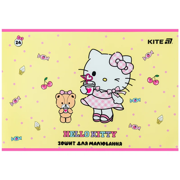 Набір альбомів для малювання Kite Hello Kitty 24 аркуші A4 на скобі 12 шт (HK25-242-1) - зображення 5