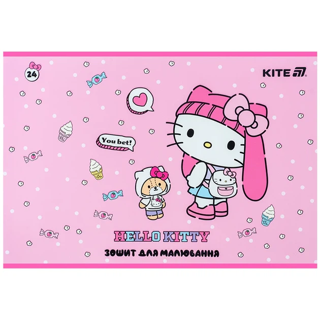 Набір альбомів для малювання Kite Hello Kitty 24 аркуші A4 на скобі 12 шт (HK25-242-1) - зображення 7