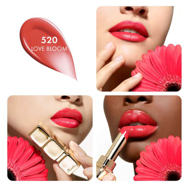 Помада Guerlain Kiss Kiss Shine Bloom  520 Love Bloom стійка 3.2 г (3346470441576) - зображення 3