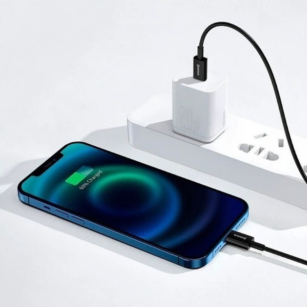 Кабель Baseus Superior Series Fast Charging Data Cable Type-C to iP PD 20W 2m Black (CATLYS-C01) - изображение 6