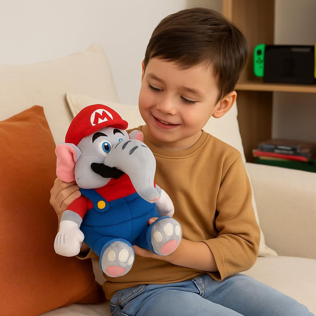 Maskotka Together Super Mario Wonder Mario Elephant 27 cm (3760259935894) - obraz 7
