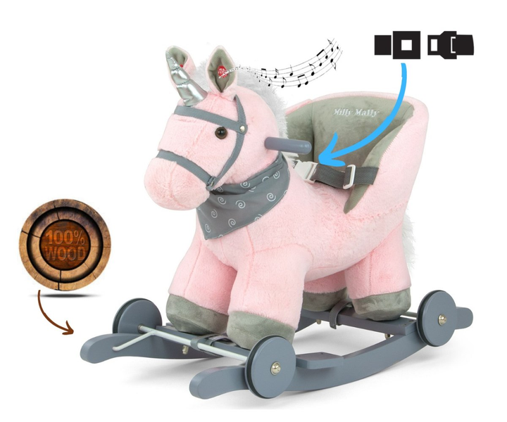 Konik na biegunach Milly Mally Polly Pink Jednorożec (5901761123999) - obraz 4