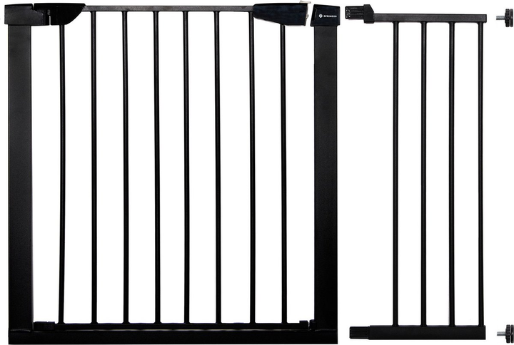 Bramka ochronna Springos czarna 104-110 cm (5907719407685) - obraz 1