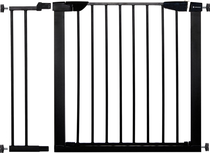Bramka ochronna Springos czarna 90-96 cm (5907719407678) - obraz 1