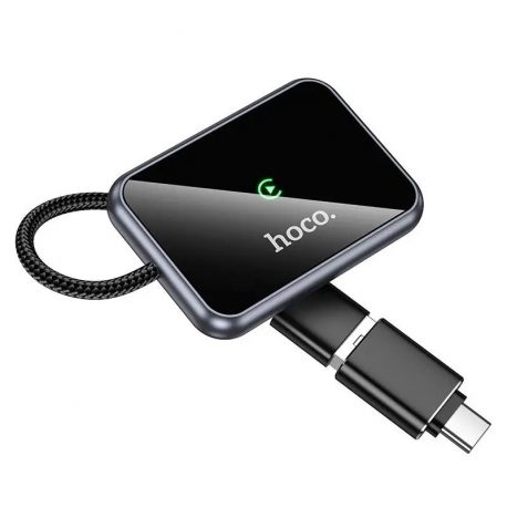 Адаптер Hoco HU1 Way car wireless CarPlay adapter Gray - Фото 2 Адаптер Hoco HU1 Way car wireless CarPlay adapter Gray - изображение 2