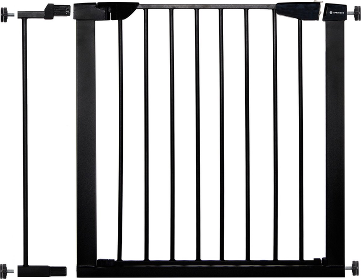 Bramka ochronna Springos czarna 83-89 cm (5907719407661) - obraz 1