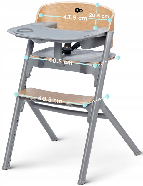 Дерев'яний стільчик для годування Kinderkraft Livy Oak (5902533919024) - зображення 5