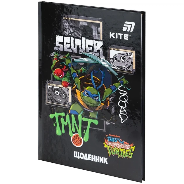 Щоденник шкільний Kite Ninja Turtles тверда обкладинка NT25-262 - зображення 2