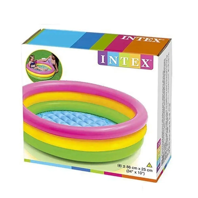 Надувной детский бассейн Радуга Intex 58924 (Диаметр 86 x Высота 25см) - изображение 6