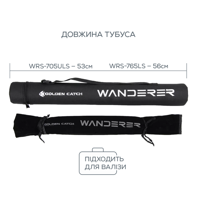 Удилище спиннинговое GC Wanderer WRS-765LS 2.29м 2-12г в тубусе - Фото 10 Удилище спиннинговое GC Wanderer WRS-765LS 2.29м 2-12г в тубусе - изображение 10