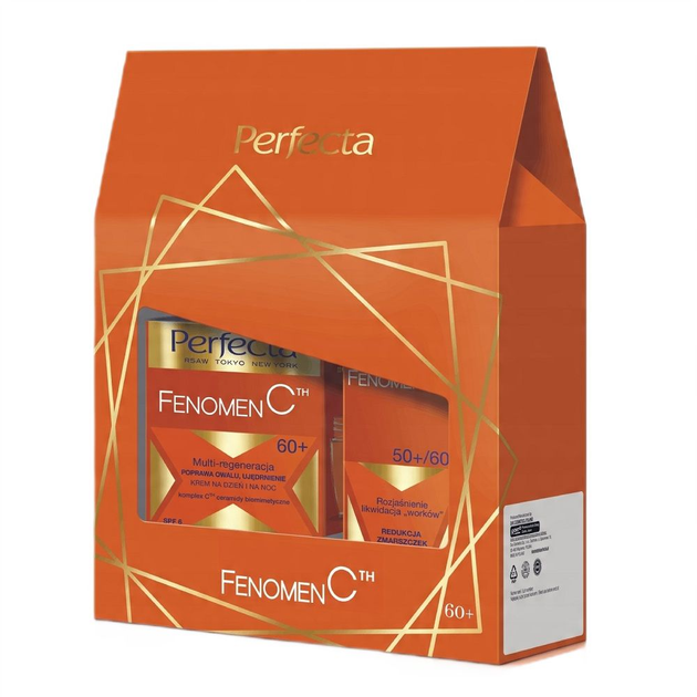 Zestaw do pielęgnacji twarzy Perfecta Fenomen C 60+ Krem do twarzy 50 ml + Krem pod oczy 15 ml (5900525074553) - obraz 1