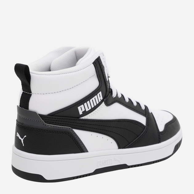Trzewiki młodzieżowe chłopięce Puma Rebound V6 Mid Jr 39383101 35.5 (3UK) Białe (4065454935779) - obraz 4