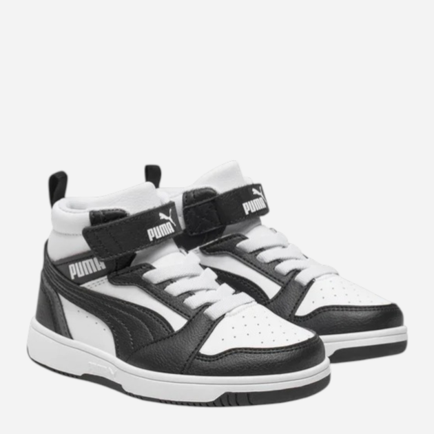 Дитячі демісезонні черевики для хлопчика Puma Rebound V6 Mid AC+ PS 39383201 27.5 (9.5UK) Чорні (4065454846679) - зображення 2