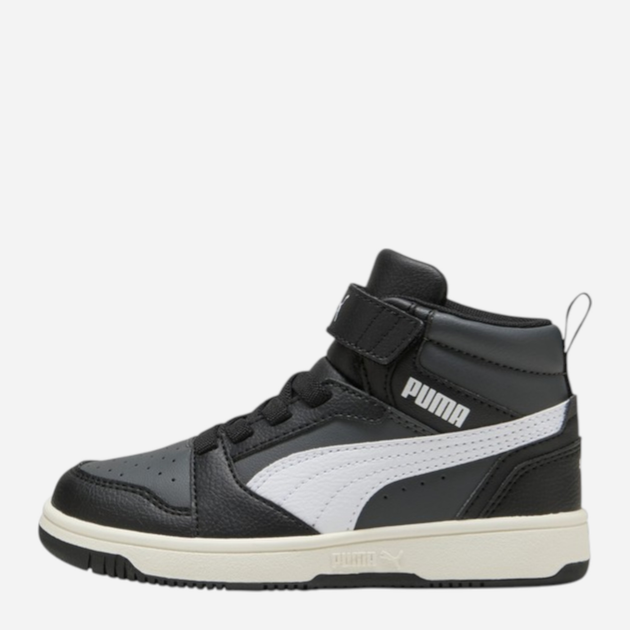 Дитячі демісезонні черевики для хлопчика Puma Rebound V6 Mid AC+ PS 39383229 32.5 (13.5UK) Чорні (4069156712690) - зображення 1