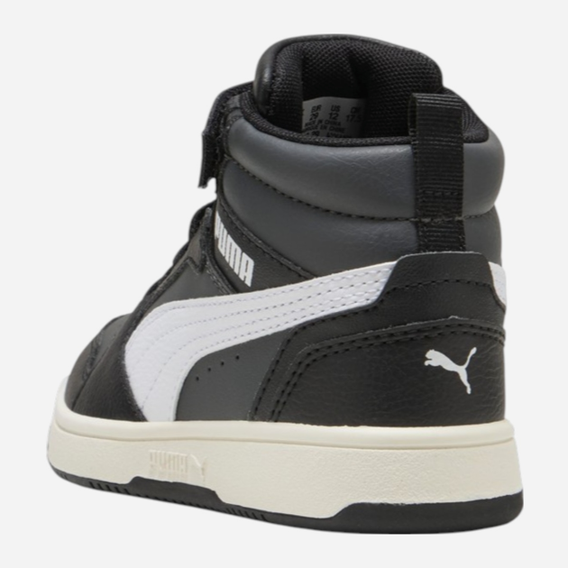 Дитячі демісезонні черевики для хлопчика Puma Rebound V6 Mid AC+ PS 39383229 32.5 (13.5UK) Чорні (4069156712690) - зображення 5