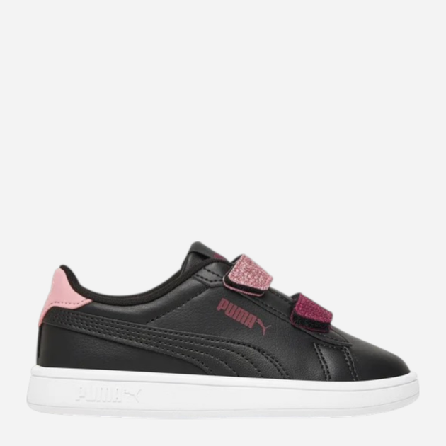 Дитячі кеди для дівчинки Puma Smash 3.0 L Glitter Velcro V PS 39560907 27.5 (9.5UK) Чорні (4069156882287) - зображення 1
