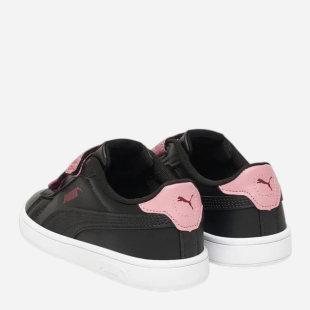 Дитячі кеди для дівчинки Puma Smash 3.0 L Glitter Velcro V PS 39560907 27.5 (9.5UK) Чорні (4069156882287) - зображення 3