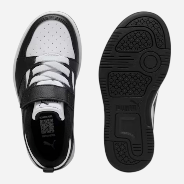 Дитячі кросівки для хлопчика Puma Rebound V6 Lo AC+ PS 39741901 28 (10UK) Чорні (4099686117986) - зображення 6