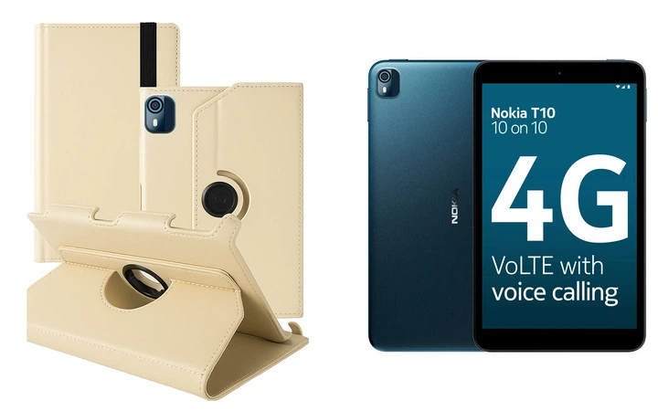 Чехол Spinner360 для планшета Nokia Tab T10, цвет Cream - Фото 1 Чехол Spinner360 для планшета Nokia Tab T10, цвет Cream - изображение 1