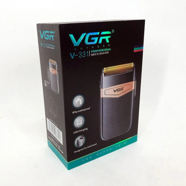 Портативна акумуляторна електробритва для стрижки бороди та вусів з USB VGR V-331 Pro Чорний + Щіточка для чищення - Фото 13 Портативна акумуляторна електробритва для стрижки бороди та вусів з USB VGR V-331 Pro Чорний + Щіточка для чищення - изображение 13
