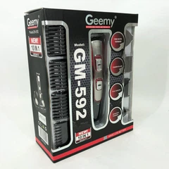 Машинка для стрижки волосся та бороди 10 в 1 Geemy GM 592 бездротовий тример Червоний гребінець у подарунок - Фото 7 Машинка для стрижки волосся та бороди 10 в 1 Geemy GM 592 бездротовий тример Червоний гребінець у подарунок - изображение 7