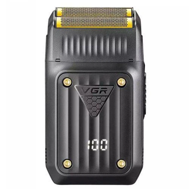 Акумуляторна електробритва для гоління бороди та вусів з USB VGR V-363 Pro Чорний + Щіточка для чищення - изображение 3