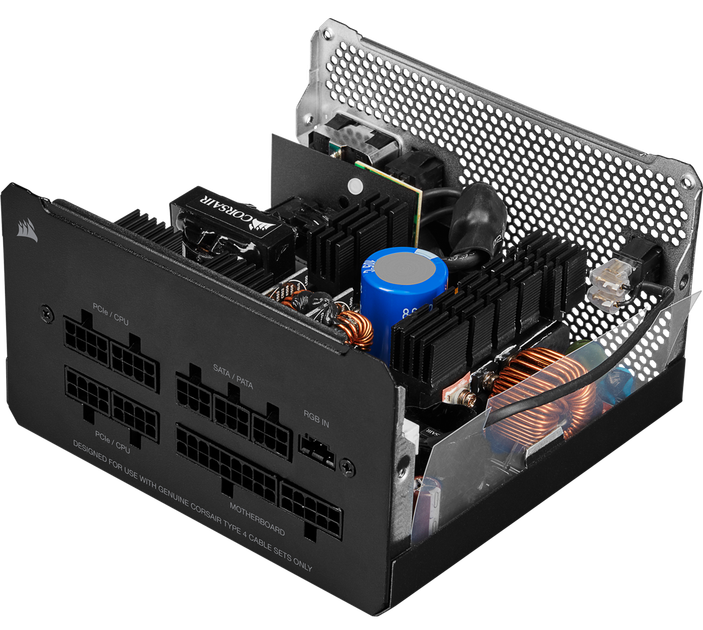 Блок питания CORSAIR CX750F RGB 80 PLUS Bronze Black Б/В - изображение 9