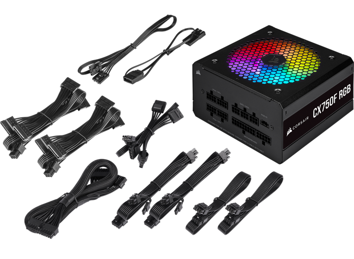 Блок питания CORSAIR CX750F RGB 80 PLUS Bronze Black Б/В - изображение 11