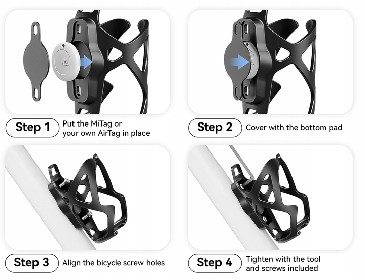 Lokalizator z uchwytem na bidon MiLi MiTag Bicycle Bottle Holder (6938012333011) - obraz 3