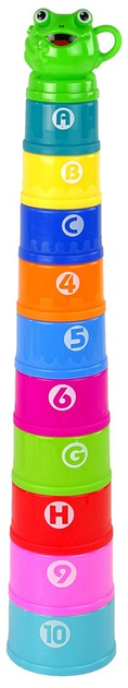 Piramidka edukacyjna Lean Toys Kubeczki do kąpieli z liczbą liter 12233 (5904665999776) - obraz 4
