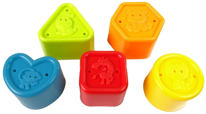 Piramidka-wiaderko edukacyjne do kąpieli Lean Toys z kubeczkami łódkami i sorterem 12236 (5904665999806) - obraz 6