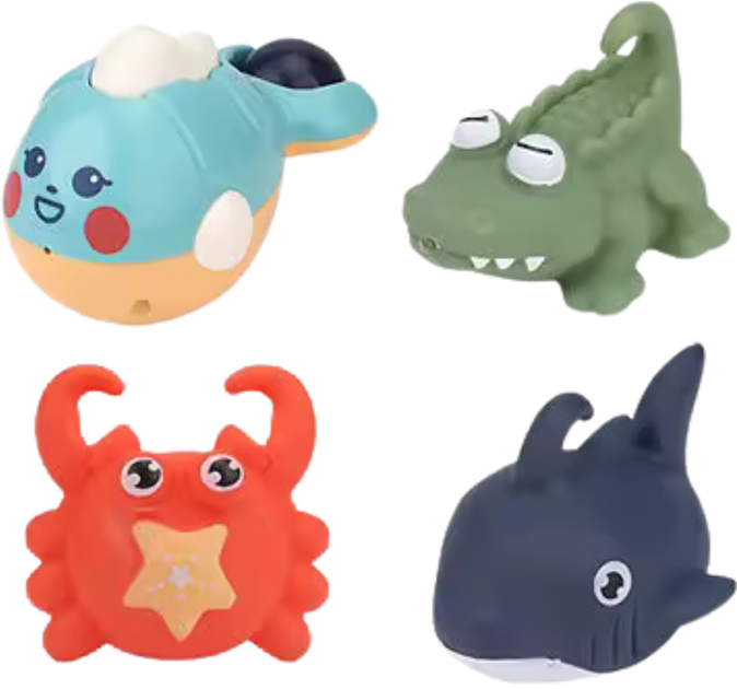 Набір іграшок для купання Lean Toys Морські тварини 12 елементів 22657 (5905991050063) - зображення 4