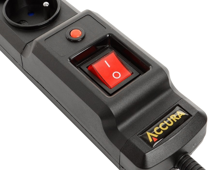 Мережевий фільтр Accura Premium Crux 1.5 м 6 розеток Black (ACC4022) - зображення 3