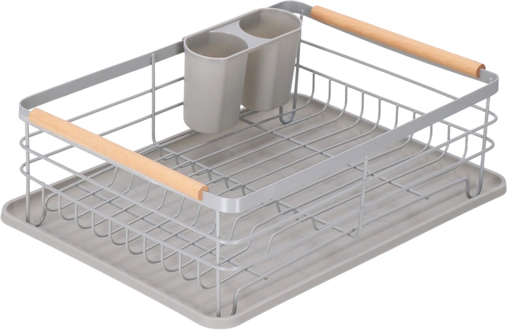 Сушарка для посуду Springos металева 42 x 31.5 x 14.5 см Сіро-коричнева (5907719473192) - зображення 2