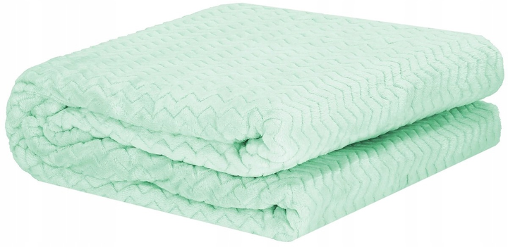 Покривало Springos двостороннє зигзаг зелене 130x180 см (5907719421094) - зображення 4