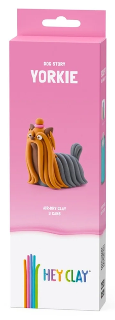 Masa plastyczna Hey Clay Psy Yorkie HCL30118CEE (5908273000299) - obraz 1