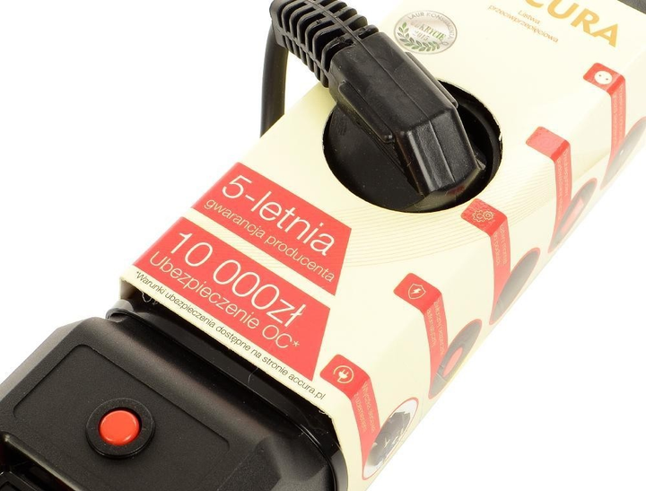 Listwa zasilająca Accura Premium Sagitta 3 m 3 gniazda Black (ACC4013) - obraz 5