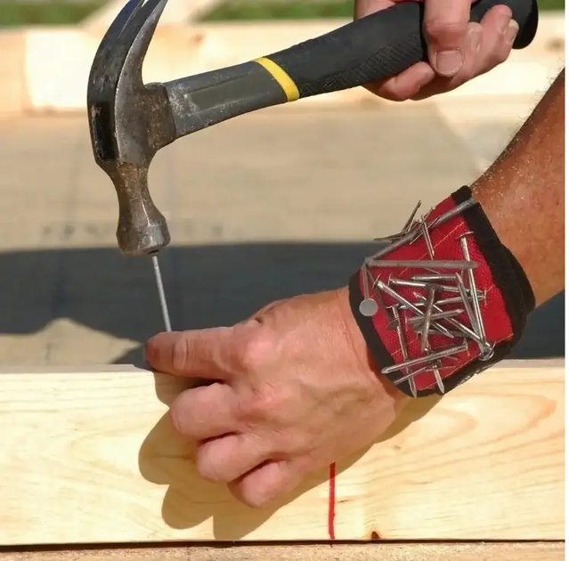 Магнитный браслет строительный для саморезов UKC Magnetic Wristband для инструментов крепежа сверл (075t) - изображение 6