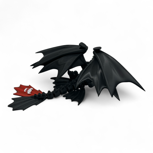Іграшка Беззубик Toothless з фільму “Як приборкати дракона”, 200 мм, 3D-друк FDM, чорний - зображення 2