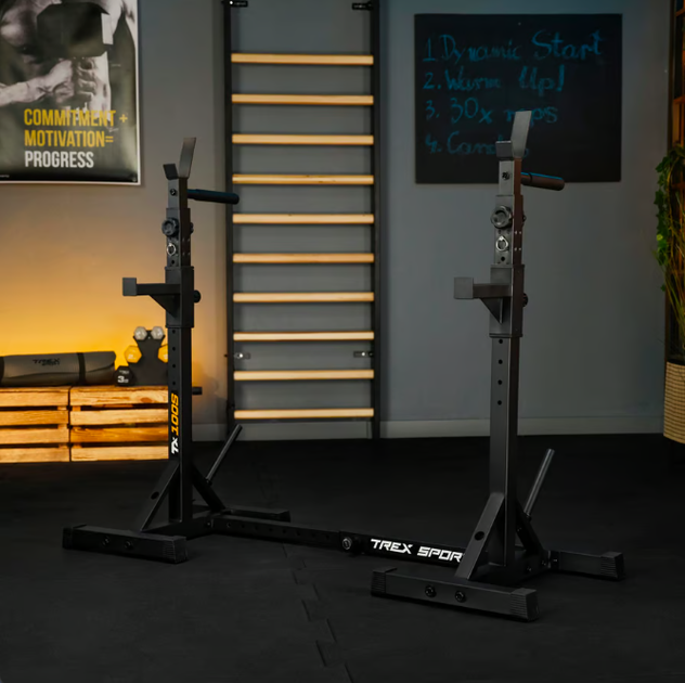 Стойки под штангу Trex Sport TX-100S регулируемые с ручками для отжиманий - изображение 8