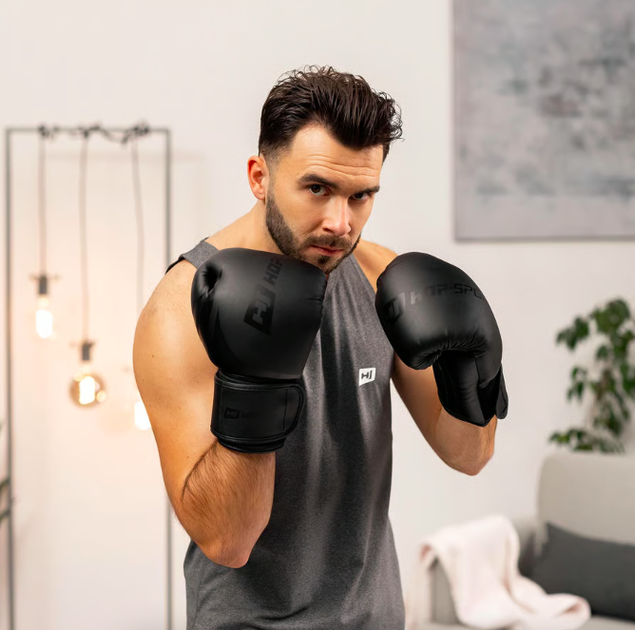 Боксерские перчатки Hop-Sport HS-BG10 10oz черные - изображение 7