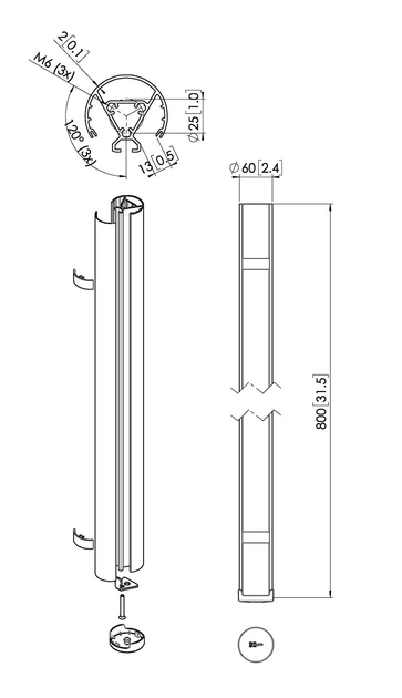 Vogel's PUC2408B Додаткова труба - Фото 4 Vogel's PUC2408B Додаткова труба - зображення 4