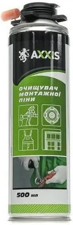Очиститель монтажной пены 500ml (клапан 360С) AXXIS - Фото 1 Очиститель монтажной пены 500ml (клапан 360С) AXXIS - изображение 1