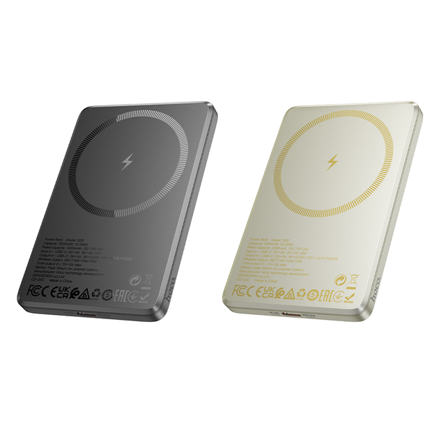Зовнішній акумулятор HOCO Q26 Joy PD20W magnetic fast charging power bank(5000mAh) metal gray (6942007624039) - зображення 4