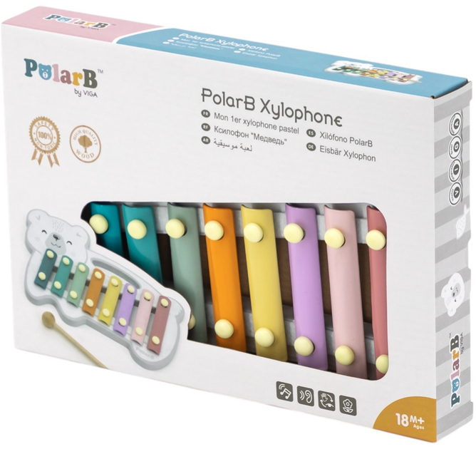 Cymbałki z misiem Viga PolarB (44026) (6971608440267) - obraz 8