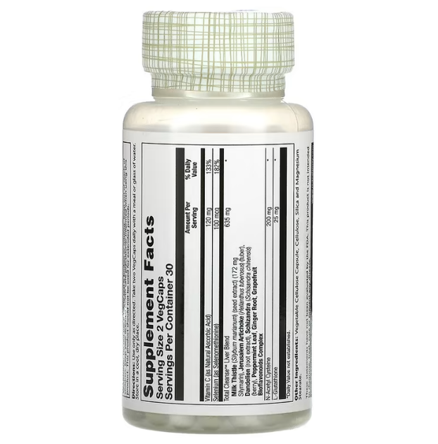Чистка печінки Solaray Total Cleanse Liver 60 капсул в упаковці (ARE-575326) - зображення 2