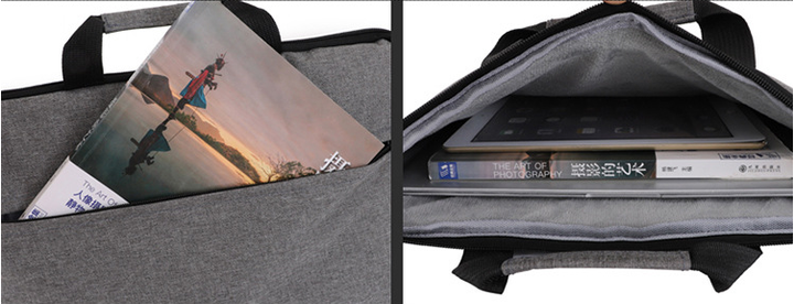 Сумка для ноутбука Bagmax 15.6" плоская с карманом для аксессуаров без ремня Серый (S720-2) - Фото 4 Сумка для ноутбука Bagmax 15.6" плоская с карманом для аксессуаров без ремня Серый (S720-2) - изображение 4