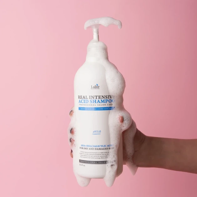 Интенсивный кислотный шампунь для сухих и повреждённых волос Lador Real Intensive Acid Shampoo 900мл - изображение 2
